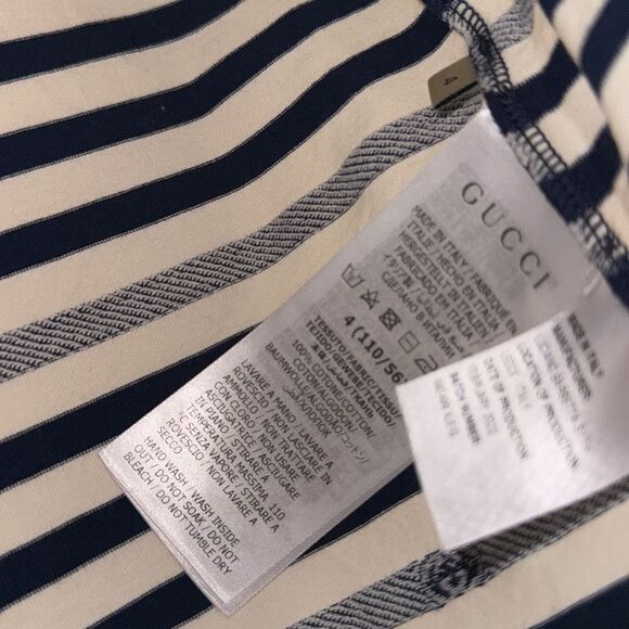 GUCCI BOYS STRIPED LOGO TSHIRT 4Y - Picture 8 of 8